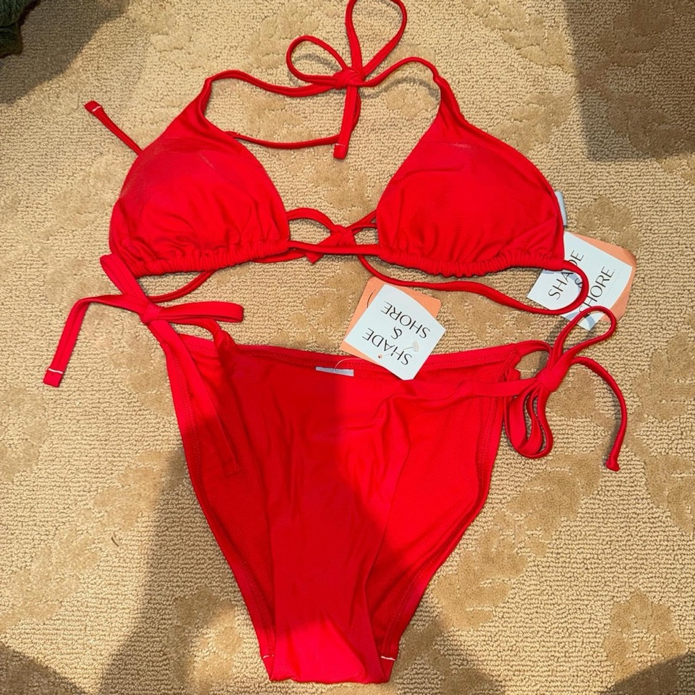 Shade & Shore Vibrant Red Bikini